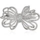 thumbnail image 1 of Cubic Zirconia Bow Tie Brooch for Elegant Party Multi-Layer Brooch for Clothes Clear Silver Tone, 1 of 3