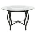 thumbnail image 2 of Syracuse 45'' Round Glass Dining Table with Black Metal Frame, 2 of 3