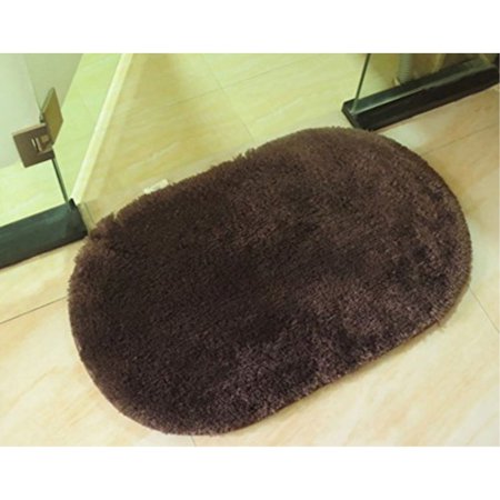 Judy Dre Am Oval Mats Bath Sponge Pad Plush Bathroom Rug Brown 20 X32 Walmart Com Walmart Com