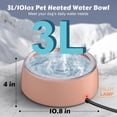 thumbnail image 3 of 3L Heated Water Bowl, Outdoor Large Heated  Bowls, Outside  Heated Pet Bowl with  Resistant Cord,  Thermal Dish Provides Drinkable Water in Winter for , , Chicken, 3 of 7