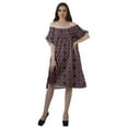 thumbnail image 5 of Moomaya Poly Crepe Printed Fluter Sleeve Dresses Knee Long Women Party Dress, 5 of 6