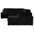 thumbnail image 6 of Devonshire Sleeper Sectional Sofa Storage Chaise Black, 6 of 18