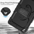 thumbnail image 7 of Case for iPad Air 3rd Generation 2019/iPad Pro 10.5 Inch 2017 with Screen Protector, 360 Degree Rotating Kickstand Hand Strap Heavy Duty Shockproof Cover with Shoulder Strap, Black, 7 of 7