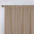 thumbnail image 2 of Superior Blackout Solid Light Filtering Back Tab Curtain Panel Set, 26"X 63", Smoked Ash, 2 of 9