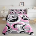 thumbnail image 2 of Homewish Geometric Stripes Lines Bedding Comforter Set 2pcs for Kids Children Teens,Abstract Spiral Twin Comforter Sets Microfiber,Minimalist Mid Century Breathable Bedding Set,Super Cozy Room Decor, 2 of 8