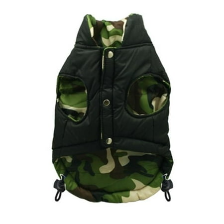 - hip doggie hd-5bkpv-bds big dog small reversible puffer vest - black & camo
