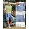 thumbnail image 3 of PULI Men's 10" Golf Shorts Dress Casual Summer Flat Front Lightweight Travel Shorts with Pockets, 3 of 6