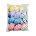 thumbnail image 2 of Huevos de Pascua para colgar 12 piezas Huevos de Pascua para colgar Huevos de Pascua coloridos de plástico con cinta de seda Huevos de Pascua decorativos para colgar al aire libre ANGGREK Otros, 2 of 8