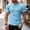 Light Blue, variant on FRSASU Men's Muscle T-Shirts Stretch Short Sleeve Bodybuilding Workout Casual Slim Fit Tee Tops Red