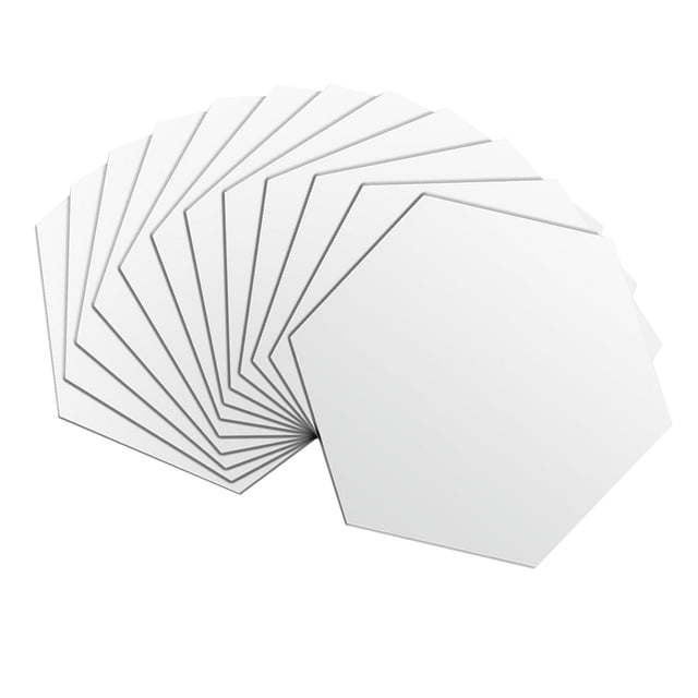 12 hojas de adhesivos decorativos acrílicos 3D para pared Adhesivos acrílicos para baño Adhesivos hexagonales Adhesivos para pared Adhesivos decorativos para pared