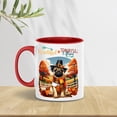thumbnail image 5 of Thanksgiving Pug Pilgrim Grateful, Thankful, Blessed Fall Welcome 11oz Accent Two-tone Mug Dog Lover Gifts Coffee Tea Cup - 00021, 5 of 5