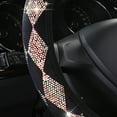 thumbnail image 5 of SDNALL Steering Wheel Cover, Summer Steering Wheel Cover, Rhinestone Steering Wheel Cover with Crystal Diamond for Women, Sparkling Car Wheel Protector Universal Fit 14-15 inches, 5 of 8
