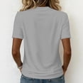 thumbnail image 4 of BODOAO Women's 250 Anniversary USA Shirt V-Neck Short Sleeve 250 Years T-Shirt 1776-2026 250Th Spring Summer Casual Patriotic Shirts Loose Fit Tops Plus Size Grey 3XL, 4 of 5