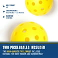 thumbnail image 4 of Anywhere Sports: Youth Pickleball Set - 8pc Ultimate Game Play Kit, 8' Half Court Net, Paddles-Balls-Carry Bag, Padded Handle, Easy To Grip, Kids 5+, 4 of 11