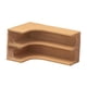 thumbnail image 2 of Estante esquinero de 2 niveles, organizador elegante, ahorra espacio, soporte de exhibición multiusos color madera, 2 of 9