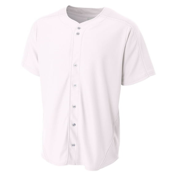 A4 Warp-Knit Baseball Jersey For Youth Male in White | NB4214