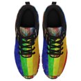thumbnail image 2 of LGBT Pride Progress Flag Shoes for Men Women Running Shoes Lightweight Walking Sneakers Mesh Athletic Sport Shoes Black Size 4, 2 of 5