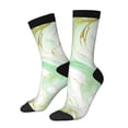 thumbnail image 1 of Fotbe Green And Gold Abstract Marble Calcetas Largas con Estampado para Hombre y Mujer – Calcetas de Compresión Transpirables y Elásticas, Viajar y Uso Diario Talla 5-11, 1 of 6