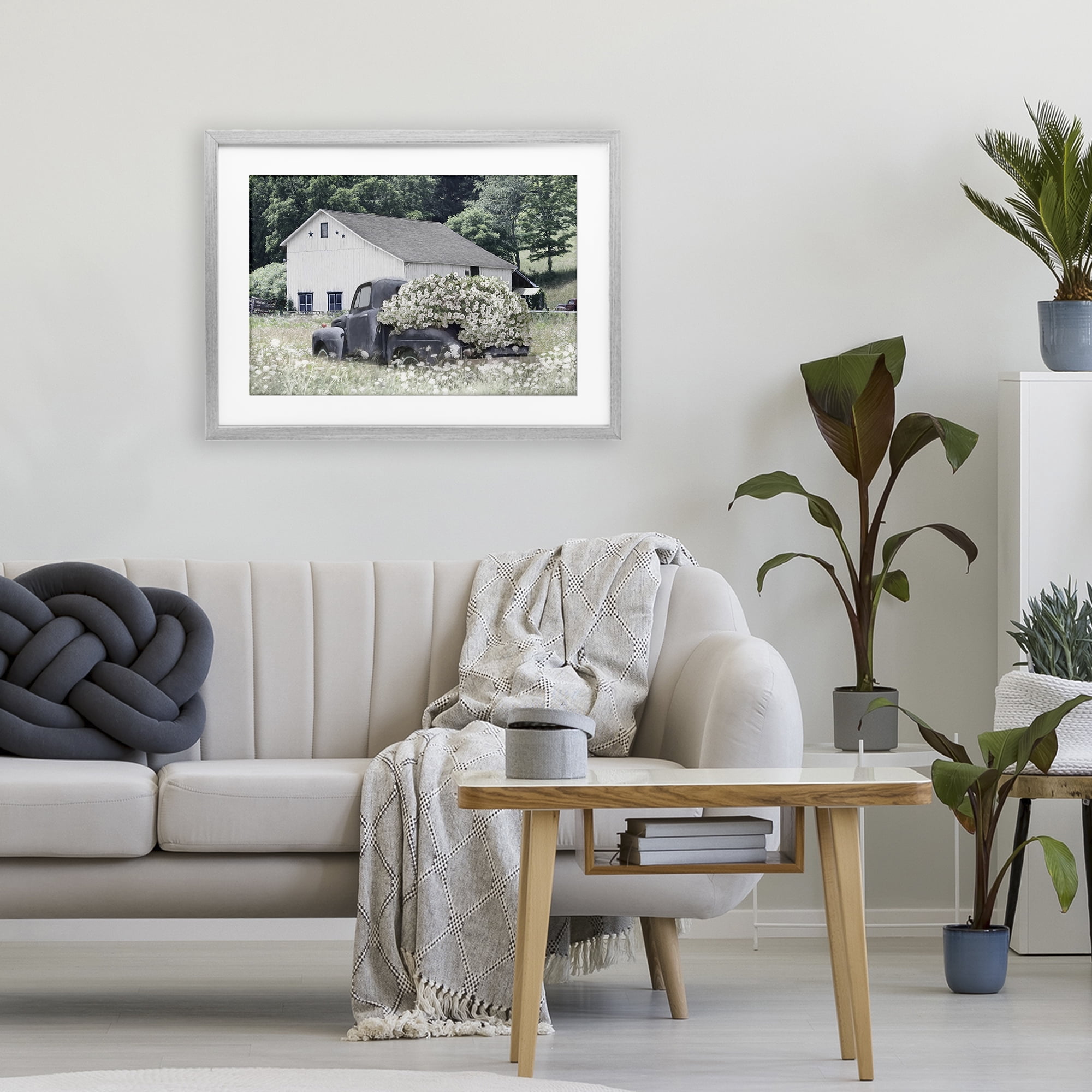 Stupell Industries Bed Full Of Blossoms Gray Framed Print Under Glass, design by Lori Deiter