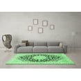 thumbnail image 3 of Ahgly Company Indoor Rectangle Medallion Emerald Green Traditional Area Rugs, 2' x 5', 3 of 4