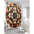 thumbnail image 3 of Abstract Geometric Shower Curtain, Color Blocks Lines Circles Waterproof Shower Curtain Set with 12 Hooks Lightweight Washable Fabric Shower Curtains for Bathroom 36x72 Inches, 3 of 6