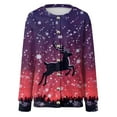 thumbnail image 4 of adviicd Christmas Cardigan Sweater for Women Open Front Holiday Graphic Funny Cute Long Sleeve Xmas Outfit 2025 Fashion (Purple, S), 4 of 6