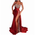 thumbnail image 1 of Women Square Collar Stitching Hpllow Out Backless Sling Solid Slim Long Dress, 1 of 5