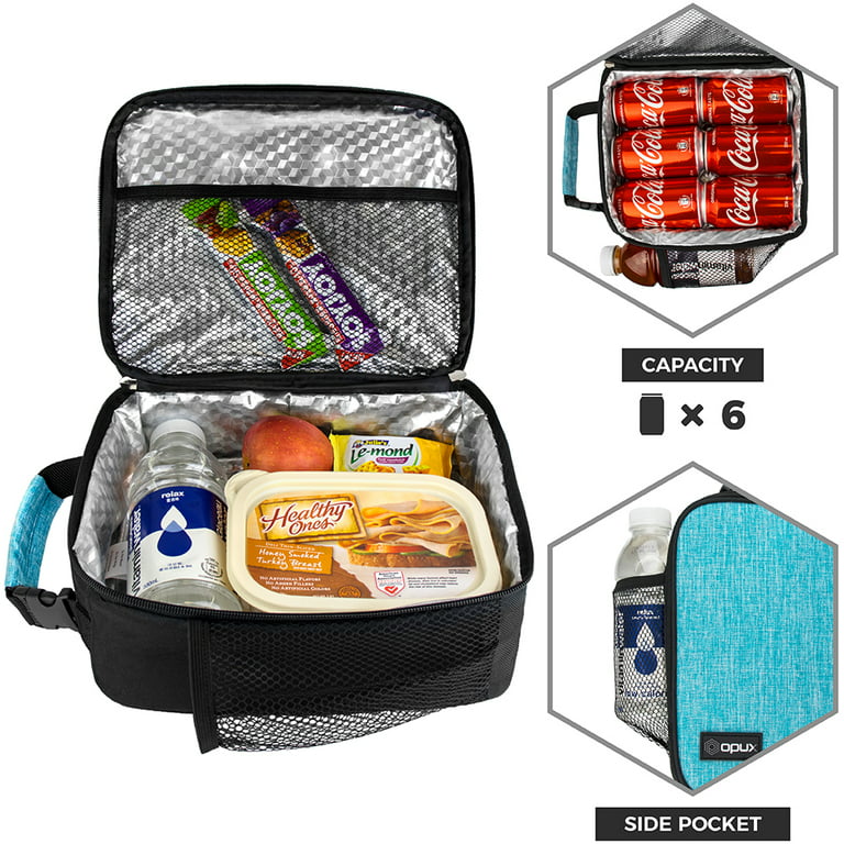OPUX Lunch Box for Men, Insulated Lunch Bag for Women, Soft Lunchbox for  Work, School with Pocket and Clip On Handle, Reusable Compact Lunch Cooler  Pail