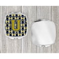 thumbnail image 4 of Letter U Football Blue and Gold Compact Mirror CJ1074-USCM, 4 of 4