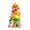 A, variant on Tabletop Christmas Tree Handmade Stems with Pom-Pom Pearl Star Treetop Santa Claus Ornaments Finished Multicolor Xmas Decor Exquisite Craft for Holiday Home Party Celebration 9.8Inch