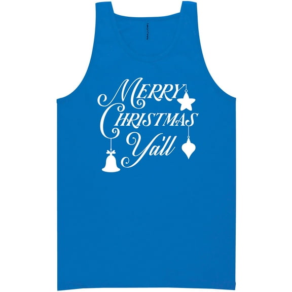 Merry Christmas Y'all Neon Tank Top