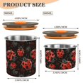 thumbnail image 3 of Lady Bug Hearts Airtight Coffee Bean Canister 17oz Food Storage Containers with Lids For Gournd, Tea, Sugar, Flour, Rice, Cereal, Candy Cookie Jar, 3 of 8