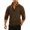 Brown, variant on Color Block Polo for Men Color Blocking Quarter-Zip Mock Neck Raglan Sleeve Top Raglan Sleeves for Winter Layering Street Look