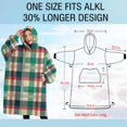 thumbnail image 4 of Oversized Wearable Blanket Hoodie,Multi Color Checkerboard Checkered Pattern Sherpa Blanket Hoodie with Super Pockets,Super Warm Fuzzy Pullover for Women & Men, 4 of 6