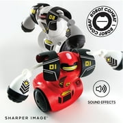 Sharper Image® Toy Robot Combat Remote Control Fighting Set, Includes LED Lights & Sound Effects, Wireless Infrared Technology, 4-pieces, Red and White, Age 6+