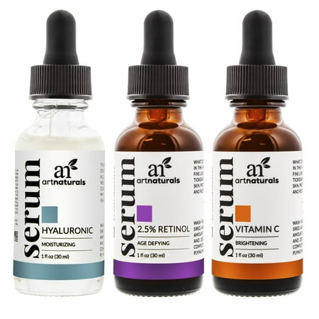 Anti Aging Set of Vitamin C Retinol Serum Hyaluronic Acid Facial Treatment-1 (Best Affordable Retinol Serum)