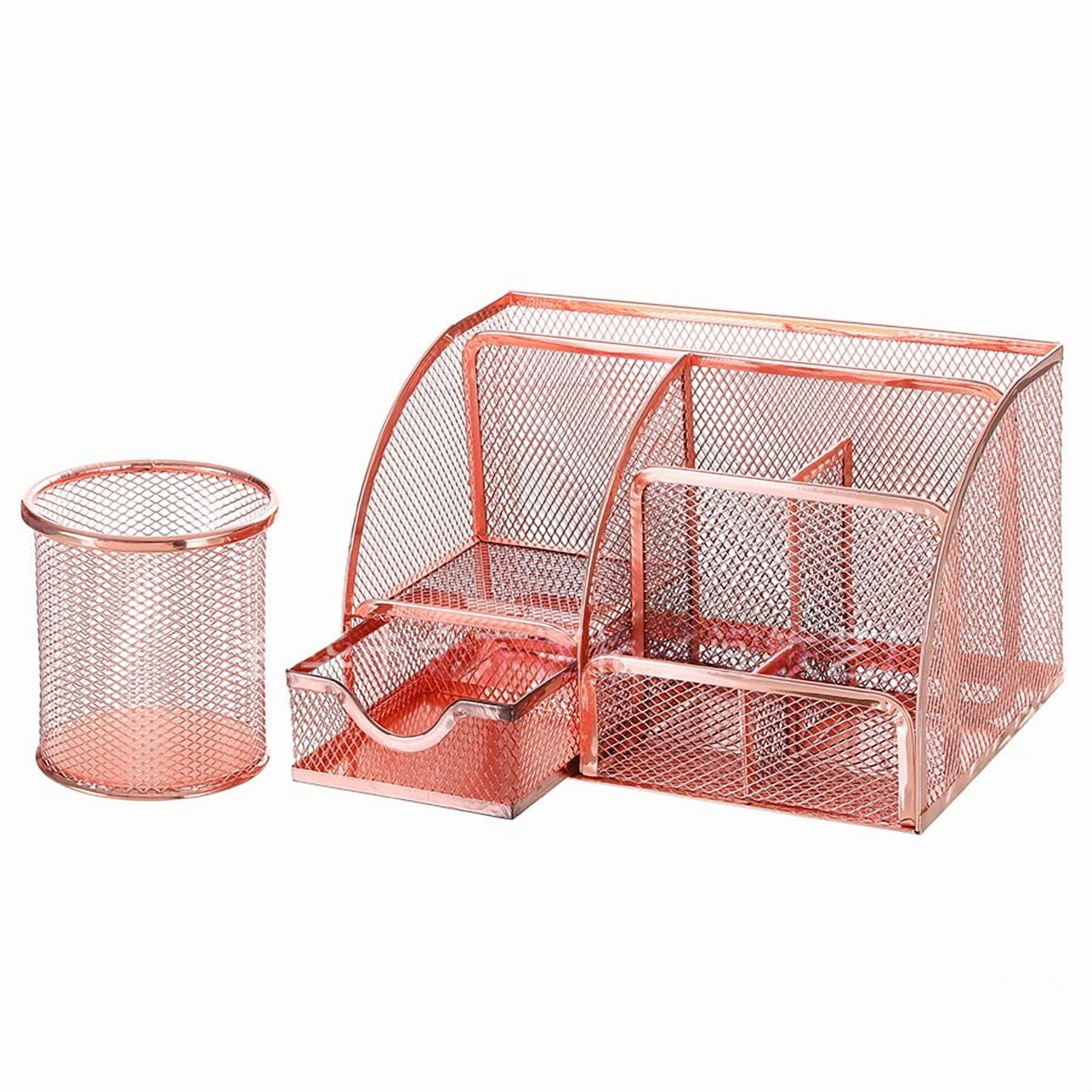 Iron seven-panel pen holder set multi-functional desk storage box,Desk Organizers and Accessories