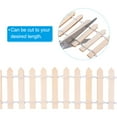 thumbnail image 4 of Unique Bargains 39' L x 2' H Wood Miniature Mini Fairy Garden Picket Fence, Natural Color, 4 of 5