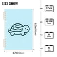 thumbnail image 3 of 2 Pcs Cute Line Turtle Spiral Notebooks 60 Sheets 120 Pages A5 Journal Notepad 8.3x5.7 Inch Thick Adjustable College Ruled Paper, 3 of 8