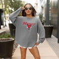 thumbnail image 5 of Women's Gameday Couture Gray Marist Red Foxes Oversized Pure Motion Corded Sweatshirt, 5 of 7