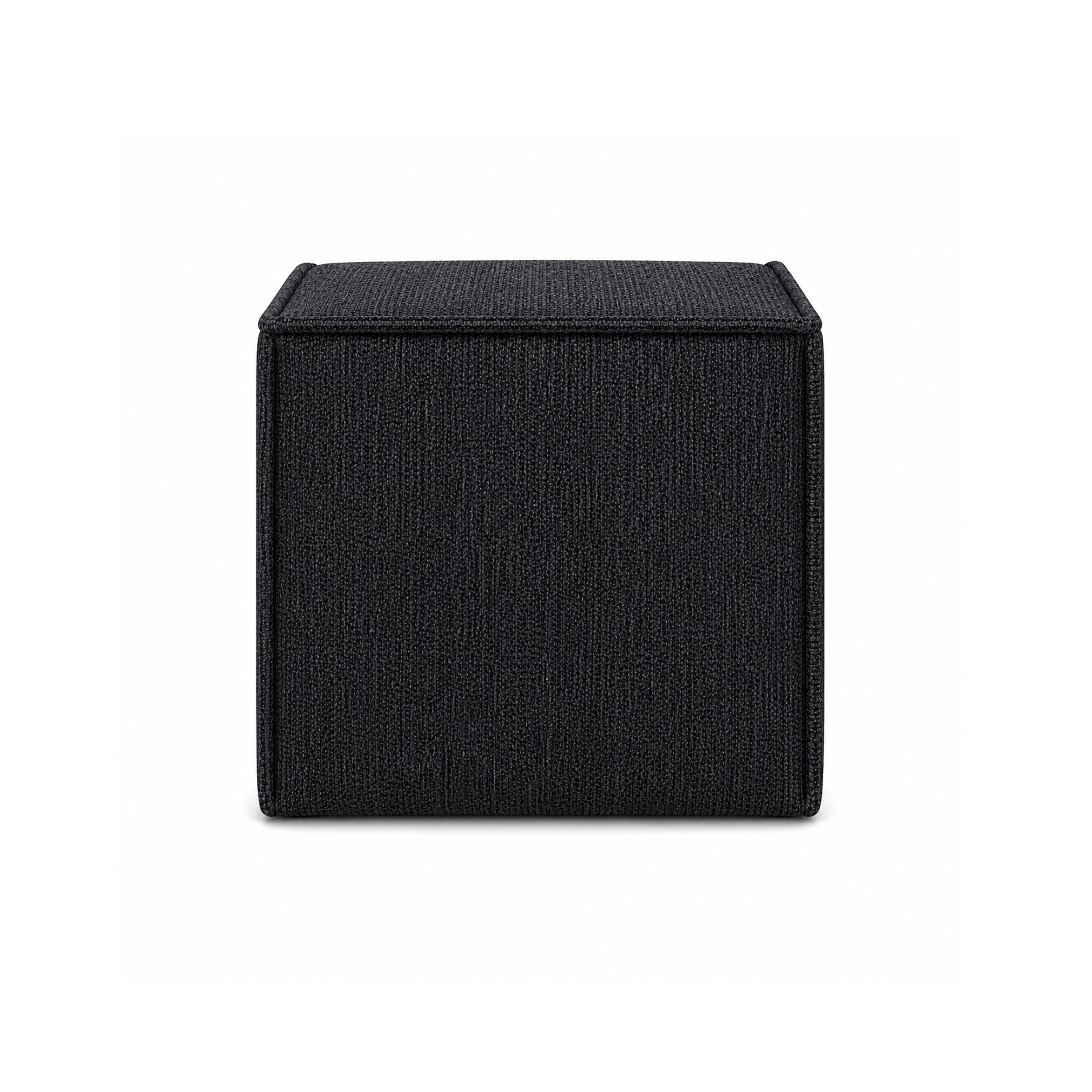 Sanford Living Pontchartrain Pouf Ottoman, Chenille in Black