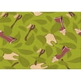 thumbnail image 1 of Ahgly Company Machine Washable Indoor Rectangle Transitional Dark Yellow Green Area Rugs, 5' x 8', 1 of 7