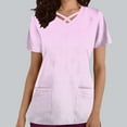 thumbnail image 2 of Npasoilc Scrubs Top for Women Short Sleeve Working Uniform with Pockets Cross V-Neck Nursing Uniform Pullover Protective Clothing Tops Working Uniform Shirts, 2 of 5