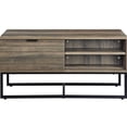 thumbnail image 2 of Rectangular Coffee Table With Rustic Finish And Convenient Storage Open Shelf Stable Legs Ample Space, 2 of 3