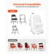 thumbnail image 4 of VEVOR Fundas para sillas de elastano elásticas blancas - 12 unidades, fundas plegables para sillas de cocina, fundas protectoras universales lavables, fundas extraíbles para asientos de sillas, 4 of 9