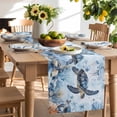 thumbnail image 3 of Burlap Table Runner 90 Inches Long, Ocean Life Sea Turtle Coral Shell Non-Slip Kitchen Table Runners for Dining Room Everyday Use Party Table Decorations Marine Starfish Jellyfish, 3 of 9