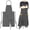 Grey, variant on Split Leg Pottery Apron with Multi Pocket Mud Resistant Heavy Duty Art Apron Adjustable Neck Strap Full Coverage for Painting Baking Woodworking