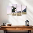 thumbnail image 2 of Elephant Stock Cowboy And His Lasso Wall Art - Horizontal Multi Panel Canvas - Living Room Wall Decor - Our America Multi Panel - Purple And Brown Decor - 24" x 14", 2 of 4