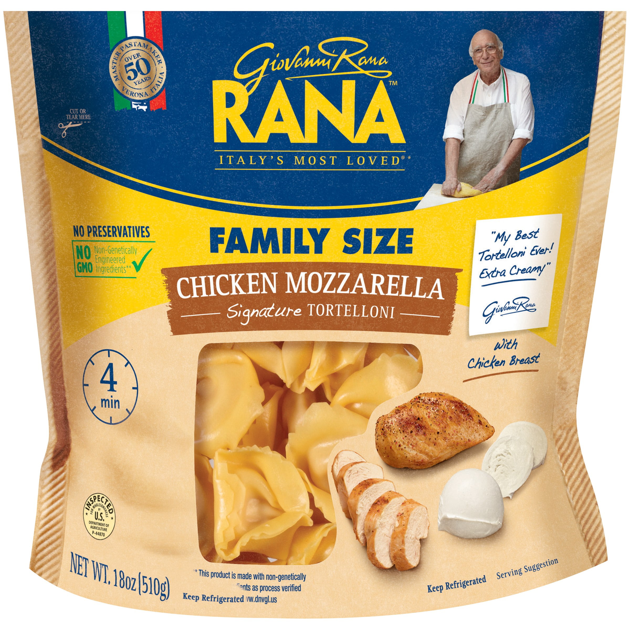 Rana Chicken Mozzarella Tortelloni, 18 oz