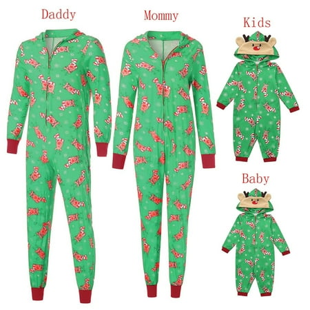 

ELFINDEA Christmas Women Mommy Printed Top+Pants Family Matching Pajamas Set